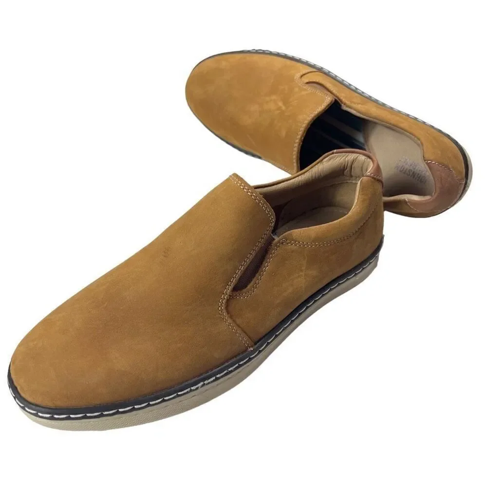 Johnston & Murphy McGuffey Boys Suede Leather Slip-on Shoes NWOT Boys Size 4.5